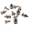 12 Packs: 6 ct. (72 total) Nickel Finish Spikes & Screws for Leather by ArtMinds™
